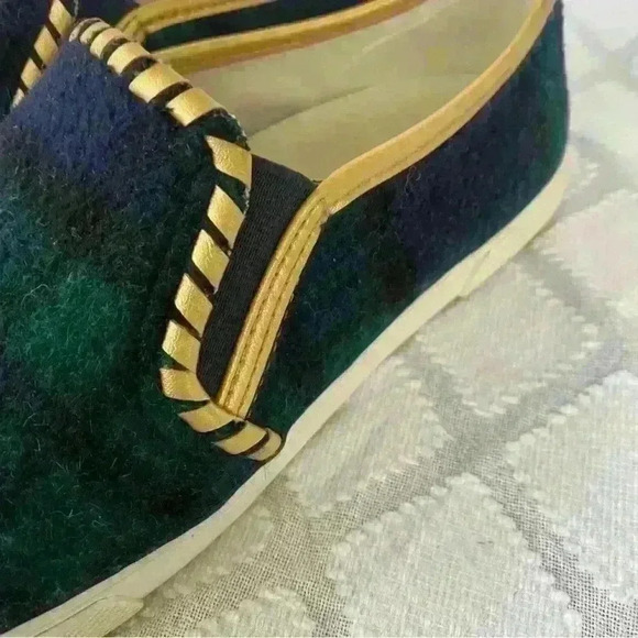 Jack Rogers Brynne Women's Plaid Tartan Slip On Midnight Green US Size 8 - Picture 3 of 7